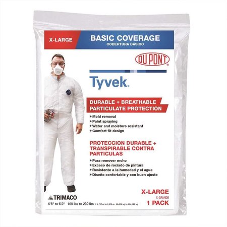 DUPONT TRIMACO  Tyvek XL No Elastic Painters Coverall 14113/12HD